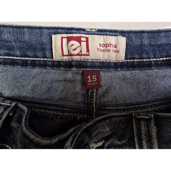 Vintage Leigh Sophia Hipster Flare Low Rise Jeans Size 15 Junior's Short - Picture 6 of 12